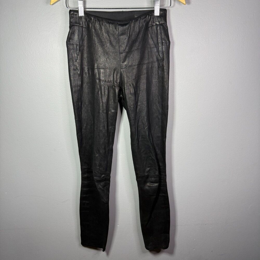 Rag & Bone JEAN 100% Lamb Leather Skinny Pants Black Size 2